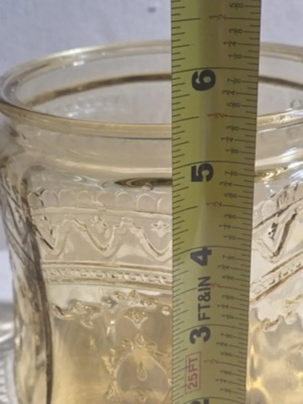 Vintage 1930s Federal Glass Madrid Amber Cookie Jar Base Only Read Description